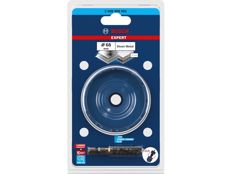 Žaga za izrezovanje lukenj Bosch EXPERT Sheet Metal, Dimenzije: 68x5mm, 2608900501